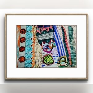 Original Abstract Multicolor Art 9x12